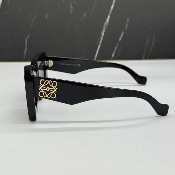 NEW LOEWE LW40145I 01A WOMEN SUNGLASSES BLACK CAT EYE LOEWE EYEWEAR - Picture 6 of 10